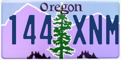 OR license plate 144XNM