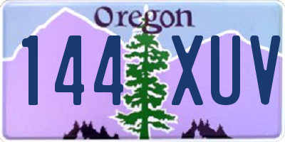 OR license plate 144XUV