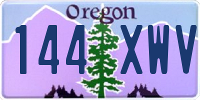 OR license plate 144XWV