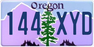 OR license plate 144XYD