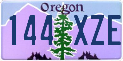 OR license plate 144XZE