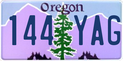 OR license plate 144YAG