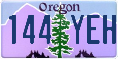 OR license plate 144YEH