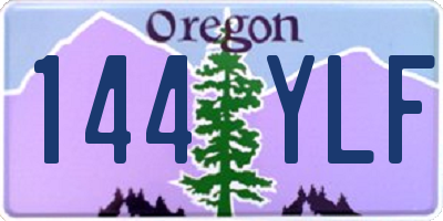 OR license plate 144YLF