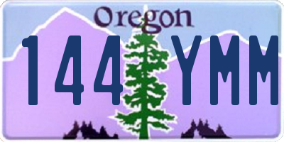 OR license plate 144YMM