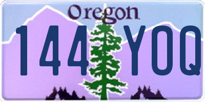 OR license plate 144YOQ