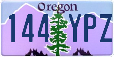 OR license plate 144YPZ