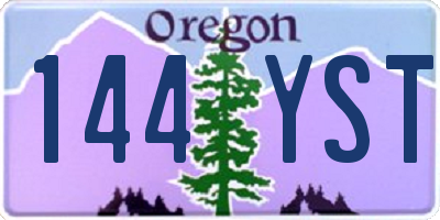 OR license plate 144YST