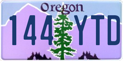 OR license plate 144YTD