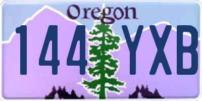 OR license plate 144YXB