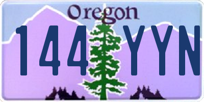 OR license plate 144YYN
