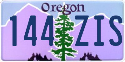 OR license plate 144ZIS