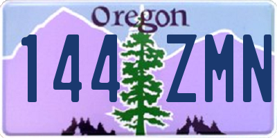 OR license plate 144ZMN