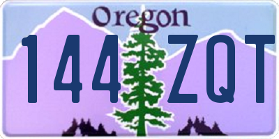 OR license plate 144ZQT