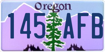 OR license plate 145AFB
