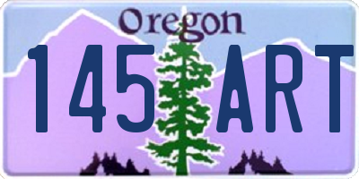 OR license plate 145ART