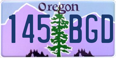 OR license plate 145BGD