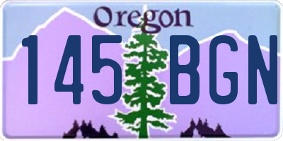 OR license plate 145BGN