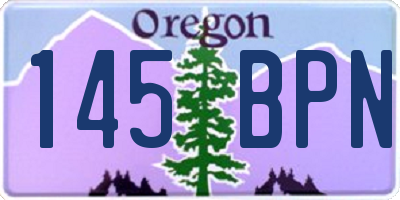OR license plate 145BPN