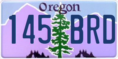 OR license plate 145BRD