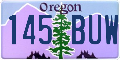 OR license plate 145BUW