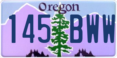 OR license plate 145BWW