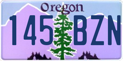 OR license plate 145BZN