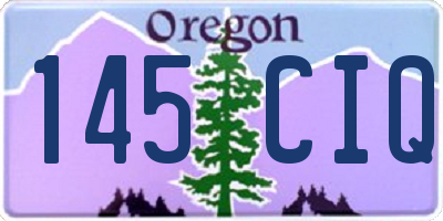 OR license plate 145CIQ