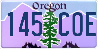 OR license plate 145COE