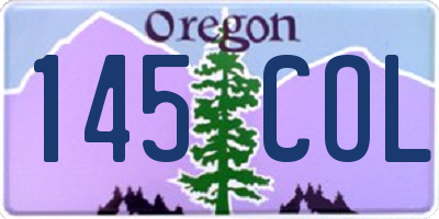 OR license plate 145COL