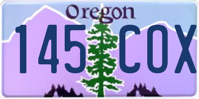OR license plate 145COX