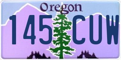 OR license plate 145CUW