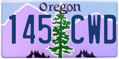OR license plate 145CWD