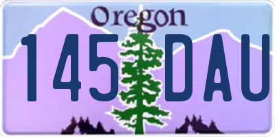 OR license plate 145DAU