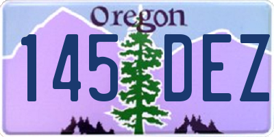 OR license plate 145DEZ