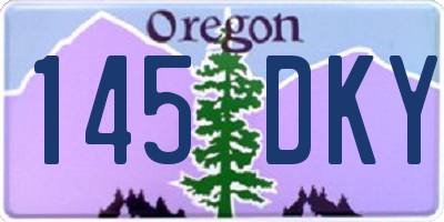 OR license plate 145DKY