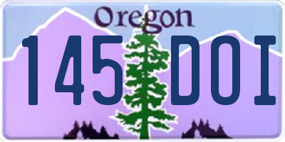 OR license plate 145DOI