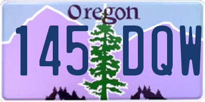 OR license plate 145DQW