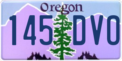 OR license plate 145DVO