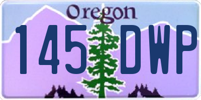 OR license plate 145DWP