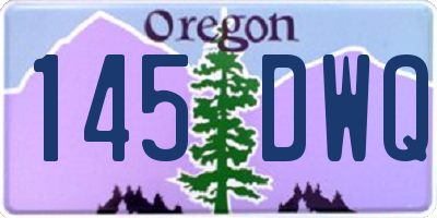 OR license plate 145DWQ