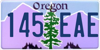 OR license plate 145EAE