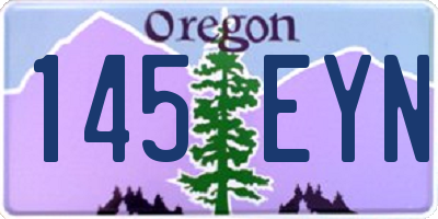 OR license plate 145EYN