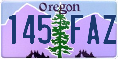 OR license plate 145FAZ