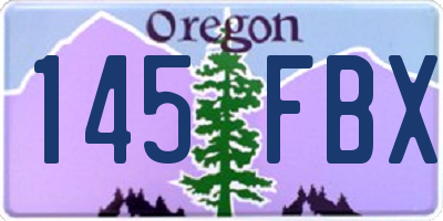 OR license plate 145FBX