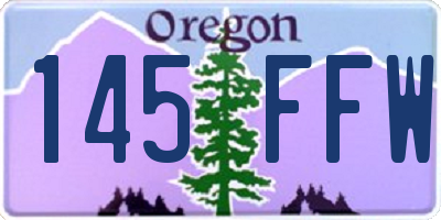 OR license plate 145FFW