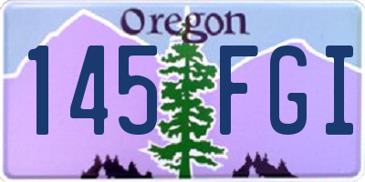 OR license plate 145FGI