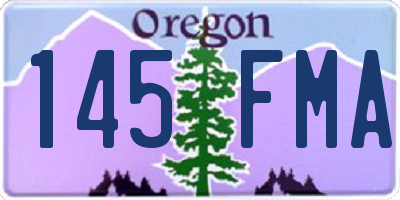 OR license plate 145FMA