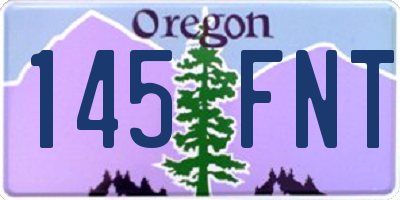 OR license plate 145FNT