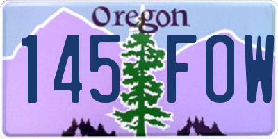 OR license plate 145FOW
